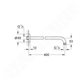 Grohe Tempesta - Bras de douche 40 mm, chrome 27851000