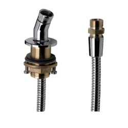 Hansgrohe Systèmes de bords de baignoire - Support de douche pour montage sur bord de baignoire, chrome 28307000