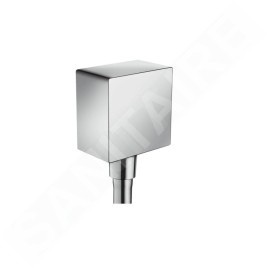 Hansgrohe Fixfit - Raccordement du flexible Square avec clapet anti-retour, chrome 26455000