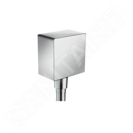 Hansgrohe Fixfit - Raccordement du flexible Square avec clapet anti-retour, chrome 26455000