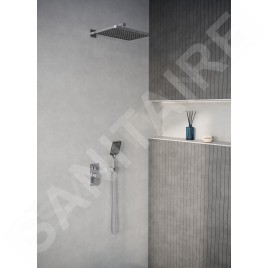 kielle Vega - Douche de tête 360 x 240 mm, chrome / noir 20118010
