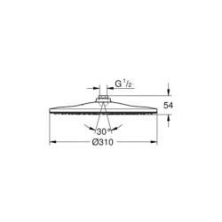 Grohe Rainshower - Douche de tête 310 Mono, 1 jet, chrome 26561000