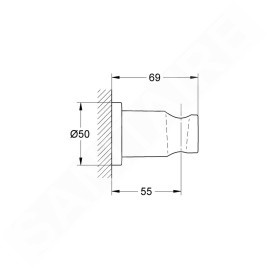 Grohe Rainshower - Support douchette, graphite foncé 27074A00