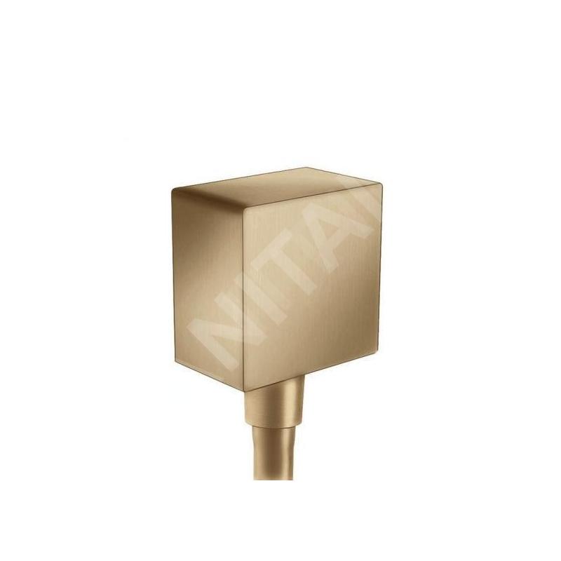 Hansgrohe Fixfit - Raccord du flexible Square avec clapet anti-retour, bronze brossé 26455140