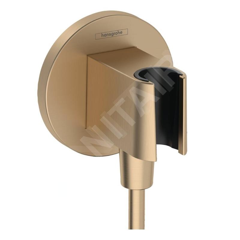 Hansgrohe Fixfit - Coude de raccordement avec support, bronze brossé 26888140