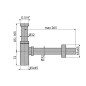 Alcadrain Siphons - Siphon de lavabo Design, diamètre 32 mm, carré, métal A401 Alcadrain Siphons - Siphon de lavabo Design, diamètre 32 mm, carré, métal A401