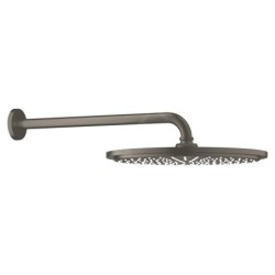 Grohe Rainshower Cosmopolitan - Douche de tête 310 avec bras de douche de 380 mm, 1 jet, graphite foncé brossé 26066AL0