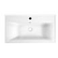 Aqualine Céramique - Lavabo Sava 800x460 mm, avec 1 trou pour robinetterie, blanc 2080 Aqualine Céramique - Lavabo Sava 800x460 mm, avec 1 trou pour robinetterie, blanc 2080