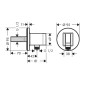 Hansgrohe Fixfit - Coude de raccordement avec support, doré 26888990