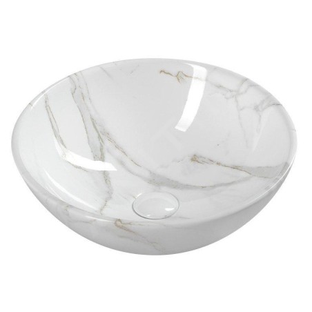 Sapho Dalma - Vasque, diamètre 420 mm, sans trop-plein, sans trou pour robinetterie, carrara MM117