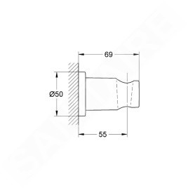 Grohe Rainshower - Support mural de douchette, blanc 27074LS0