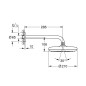 Grohe Tempesta - Douche de tête 210, 1 jet, bras de douche 286 mm, chrome 26412000 Grohe Tempesta - Douche de tête 210, 1 jet, bras de douche 286 mm, chrome 26412000