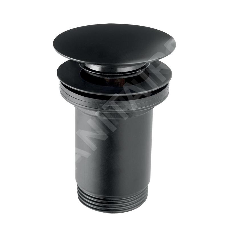 Novaservis Accessoires - Bonde de cuvette refermable avec trop-plein, noir S285-BL-B