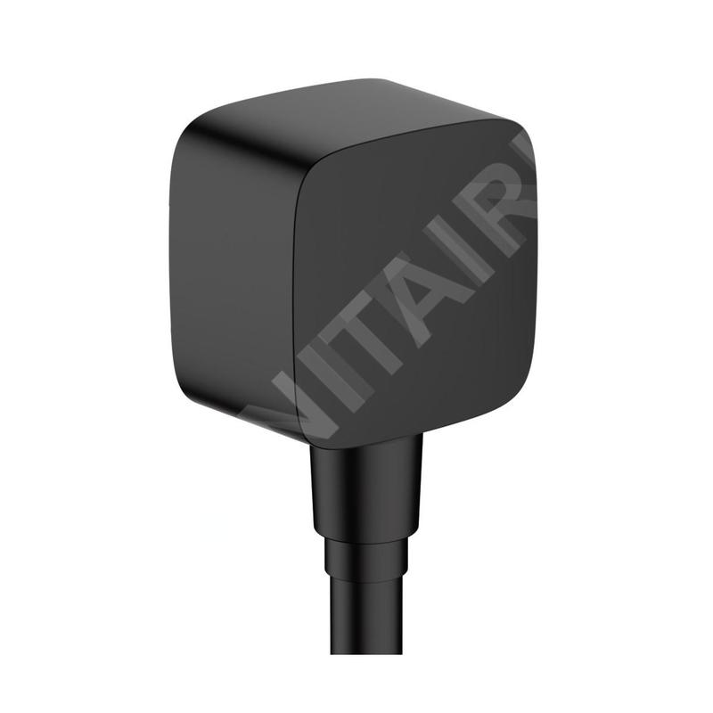 Hansgrohe Fixfit - Coude de raccordement avec clapet anti-retour, noir mat 26457670