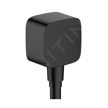 Hansgrohe Fixfit - Coude de raccordement avec clapet anti-retour, noir mat 26457670
