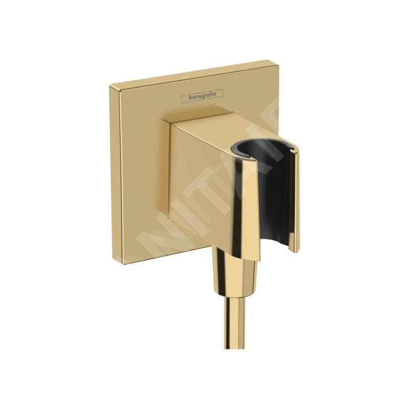 Hansgrohe Fixfit - Coude de raccordement avec support, doré 26889990