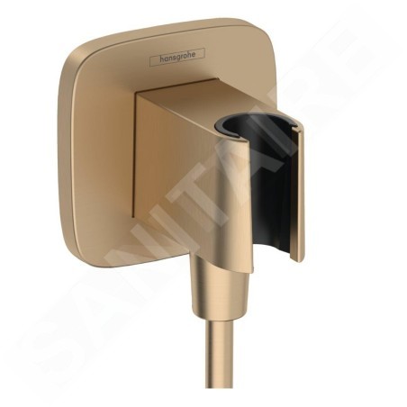 Hansgrohe Fixfit - Coude de raccordement avec support, bronze brossé 26887140
