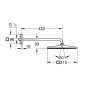 Grohe Rainshower - Douche de tête 310, Mono Cube 9,5 l/min, 1 jet, bras de douche 42 mm, Hard Graphite 26564A00
