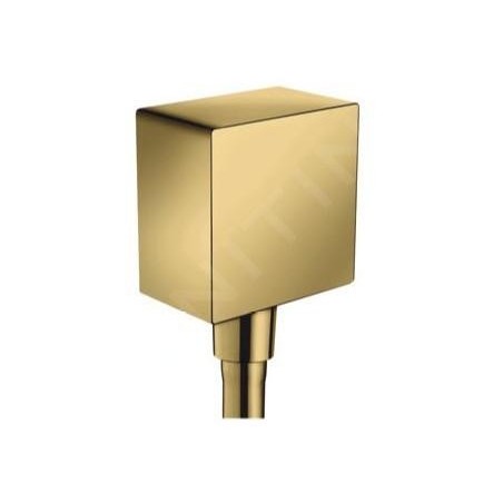 Hansgrohe Fixfit - Raccord du flexible Square avec clapet anti-retour, or poli 26455990