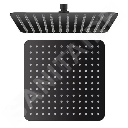 Sapho Slim - Douche de tête, 300x300 mm, noir/inox SL101