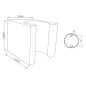Sapho Douches - Support de douchette anguleux, fixe, chrome 1205-14