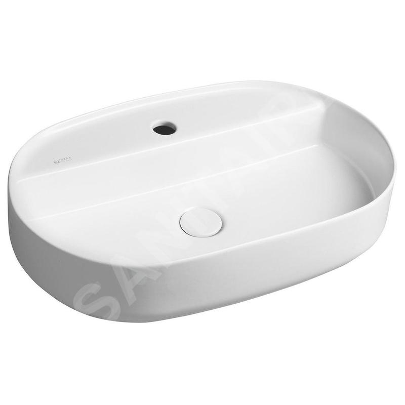 Sapho Isvea - Lavabo à poser 60x40 cm, trou pour robinet, blanc mat 10NF65060-2L Sapho Isvea - Lavabo à poser 60x40 cm, trou pour robinet, blanc mat 10NF65060-2L