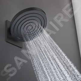 Hansgrohe Pulsify S - Douche de tête 260 avec raccordement, 2 jets, EcoSmart, noir mat 24151670