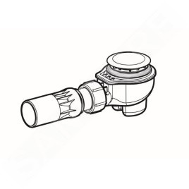 Geberit Accessoires - Garniture d’évacuation de douche d52 avec cache de la bonde d’évacuation, chrome 150.681.21.1