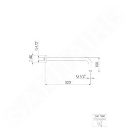 Steinberg 340 - Bras de douche, 32 mm, chrome 340 7900