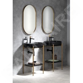 Sapho Isvea - Lavabo à poser 60x40 cm, trou pour robinet, noir mat 10NF65060-2N