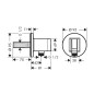 Hansgrohe Fixfit - Coude de raccordement avec support, blanc mat 26888700