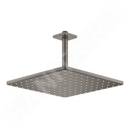 Grohe Rainshower - Douche de tête 310 Mono Cube 9,5l/min, avec bras de douche au plafond, Hard Graphite brossé 26566AL0
