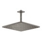 Grohe Rainshower - Douche de tête 310 Mono Cube 9,5l/min, avec bras de douche au plafond, Hard Graphite brossé 26566AL0