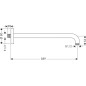 Hansgrohe Aktiva - Bras de douche 389 mm, chrome noir brossé 27413340