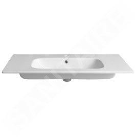 Sapho Sanovit Piedra - Lavabo pour meuble 101x47 cm, avec trop-plein, trou pour robinet, blanc 43101