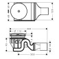 Hansgrohe Raindrain - Ensemble complet avec garniture de vidage Raindrain ‘90 XXL, chrome 60067000