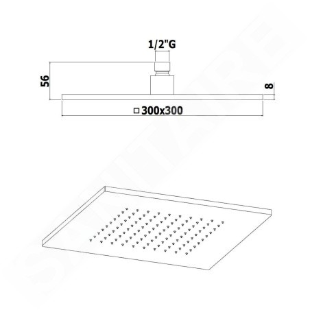 Paffoni Level - Tête de douche Syncro King, 300x300 mm, noir mat ZSOF078NO
