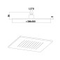 Paffoni Level - Tête de douche Syncro King, 300x300 mm, noir mat ZSOF078NO