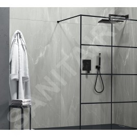 Paffoni Level - Tête de douche Syncro King, 300x300 mm, noir mat ZSOF078NO