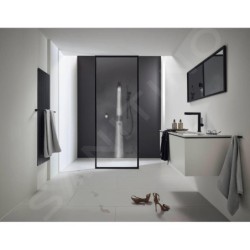 Hansgrohe Pulsify S - Pommeau de douche 105, 1 jet, EcoSmart, noir mat 24132670