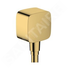 Hansgrohe Fixfit - Coude de raccordement avec clapet anti-retour, aspect d'or poli 26457990