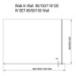 Ravak Walk-In - Paroi de douche Walk-in Wall 110, 1100x2000 mm, noir/verre transparent GW9WD0300Z1