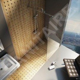 Ravak Walk-In - Paroi de douche Walk-in Wall 110, 1100x2000 mm, noir/verre transparent GW9WD0300Z1
