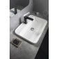 Sapho Lavabos - Vasque à poser 55x39 mm, sans trop-plein, trou de robinetterie, blanc mat BE755 Sapho Lavabos - Vasque à poser 55x39 mm, sans trop-plein, trou de robinetterie, blanc mat BE755