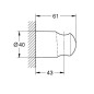 Grohe Vitalio Universal - support de douche, noir mat 279582430