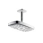 Hansgrohe Raindance Select E - Douche de tête 300 2 jets avec arrivée depuis le plafond 100 mm, EcoSmart, chrome 26608000