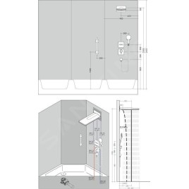 Hansgrohe Rainmaker Select - Douche de tête 580, 3 jets, EcoSmart 9 l/min, blanc/chrome 24011400