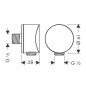 Hansgrohe Fixfit - Coude de raccordement S avec clapet anti-retour, blanc mat 26453700