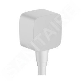 Hansgrohe Fixfit - Coude de raccordement avec clapet anti-retour, blanc mat 26457700