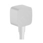 Hansgrohe Fixfit - Coude de raccordement avec clapet anti-retour, blanc mat 26457700